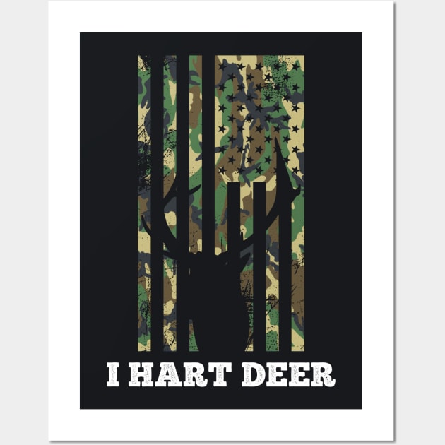 I Hart Deer Wall Art by Shirts That Bangs